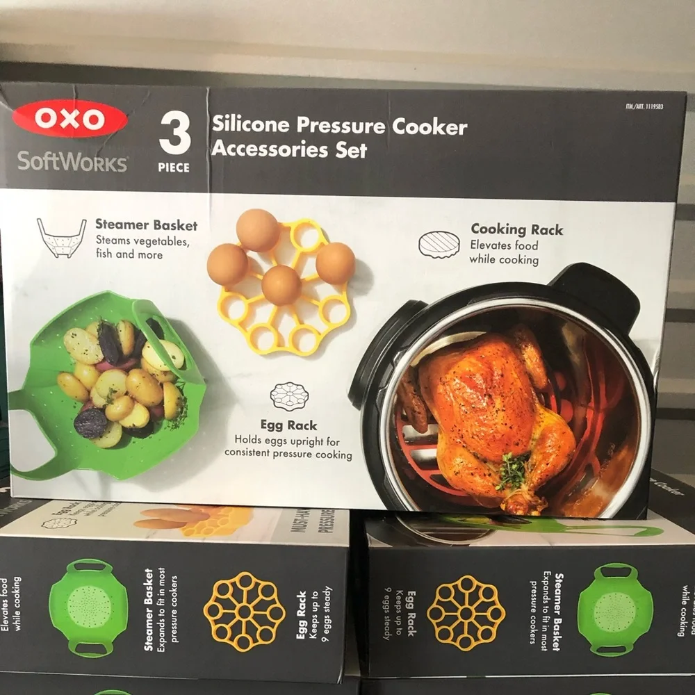 Oxo 3 piece pressure cooker accessories set-New